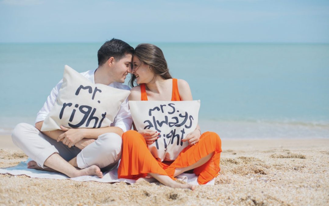 twin flame couple on the beach