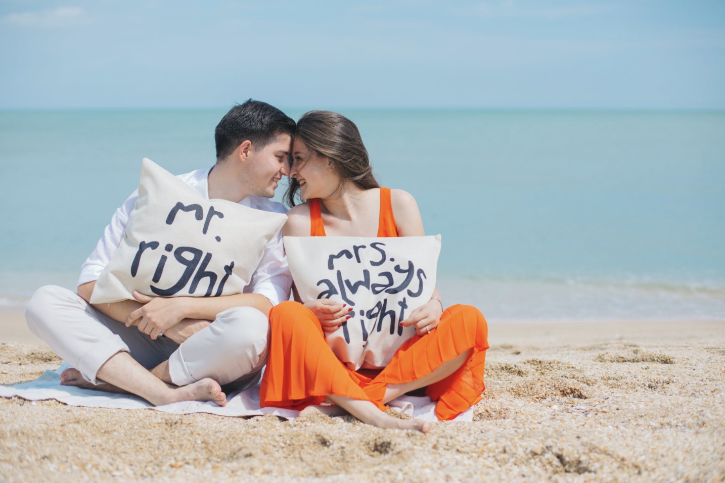 twin flame couple on the beach