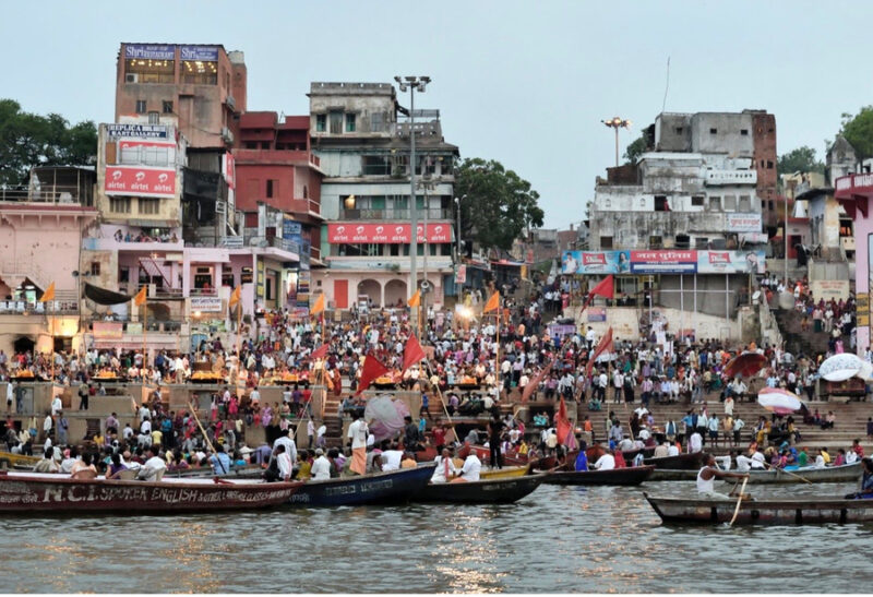 Varanasi vibrant riverside